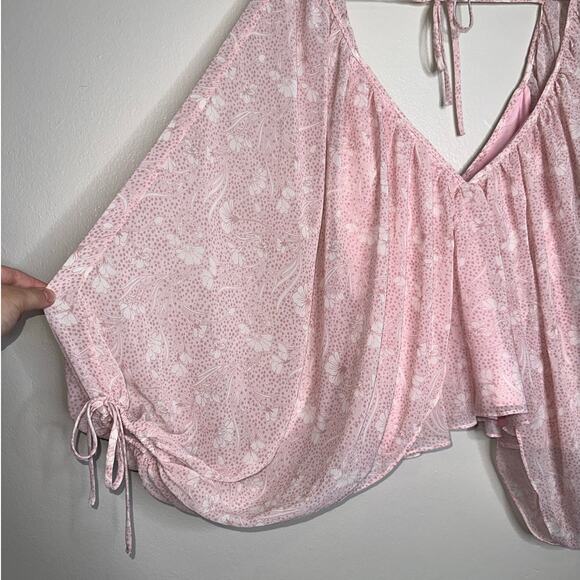 Tularosa Nola Top Dylan Orchid Floral Pink Blouse Size Medium - Picture 4 of 7